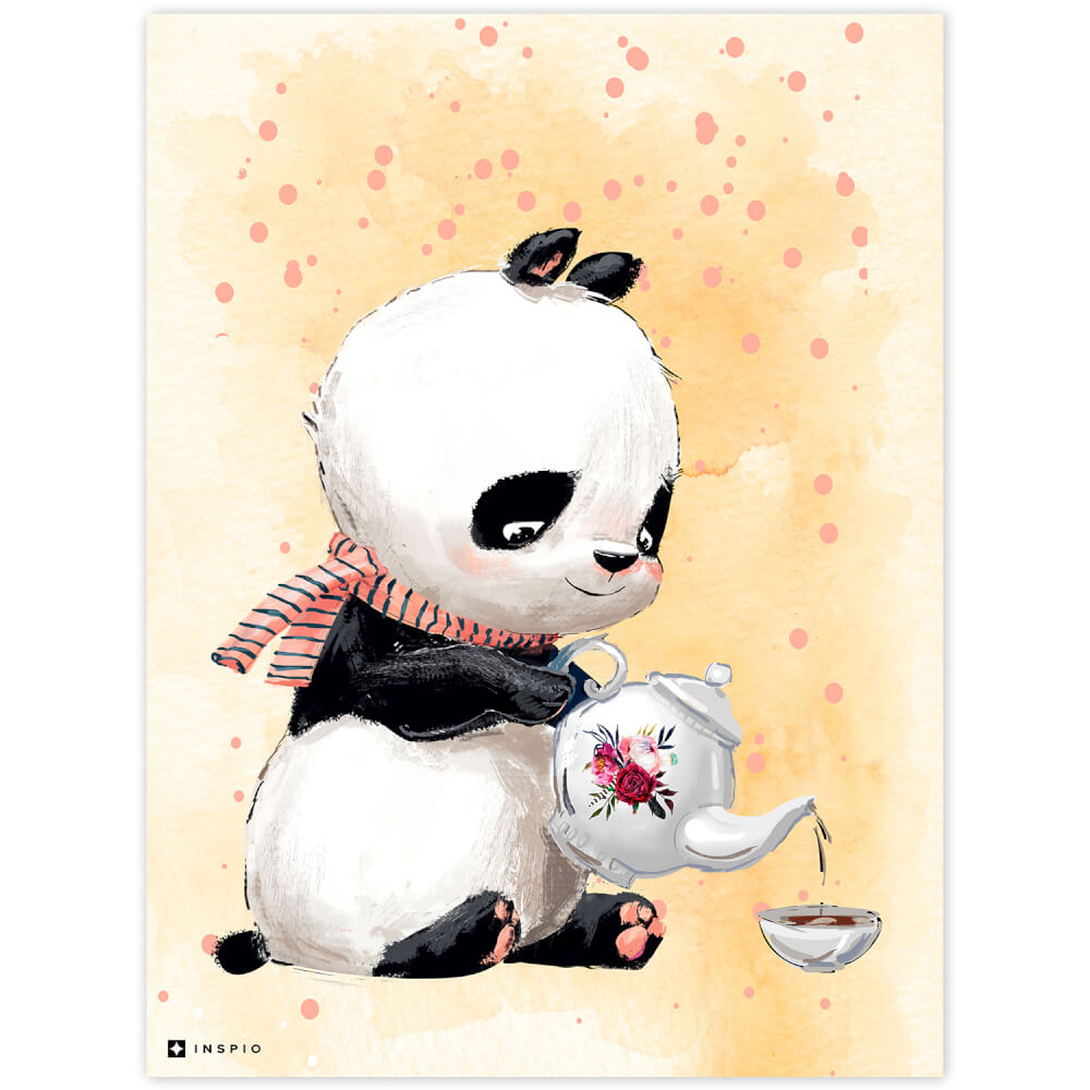 Panda Wandtafel für Babyzimmer