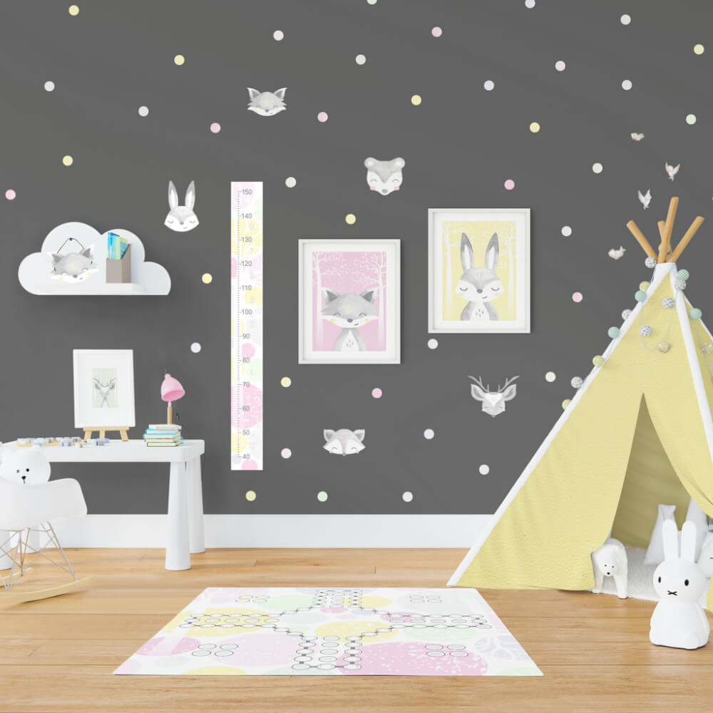 Pastell Dekorationen für das Kinderzimmer Punkte