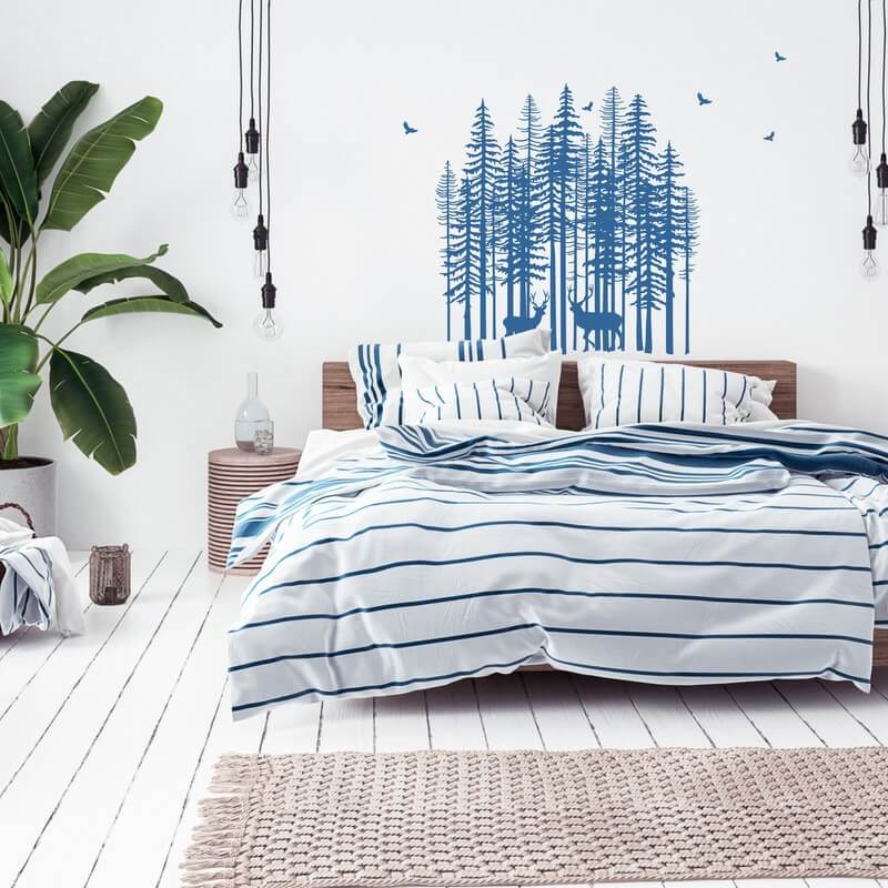 Skandinavischer Stil Bäume für Schlafzimmer