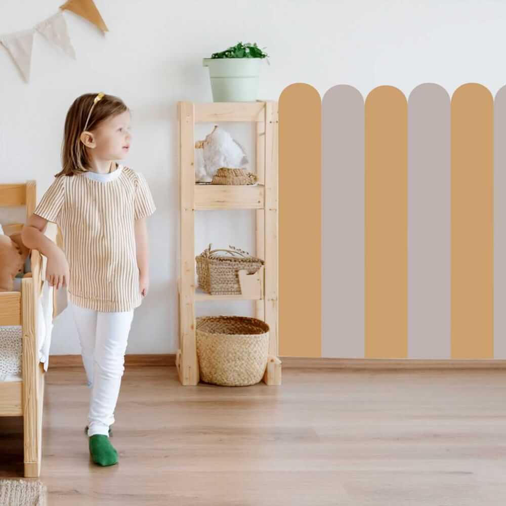Wandaufkleber Bogen - Sandy Garden (Warme, erdige Farbe für den Boho-Stil)